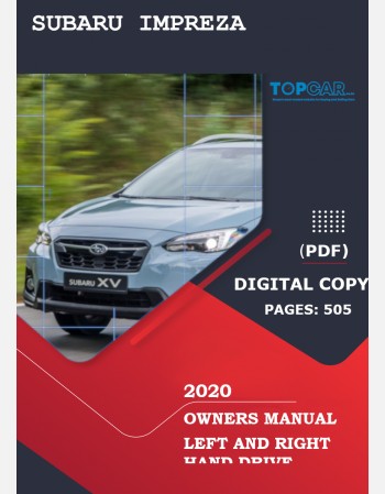 subaru xv e-boxer 2020 owners manual rhd lhd